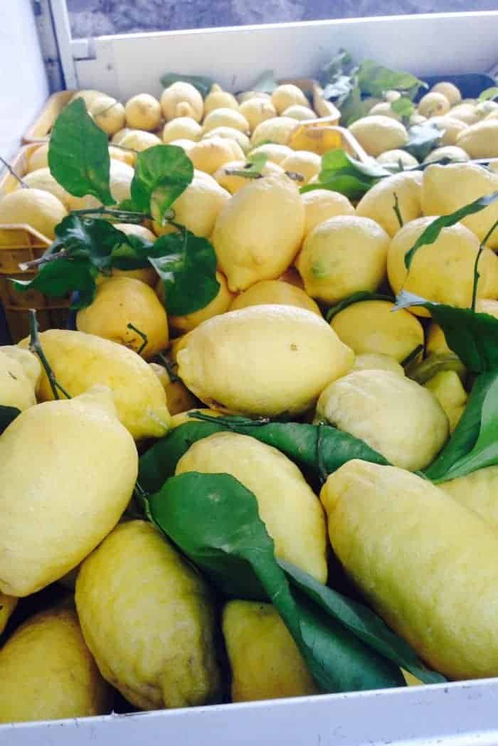 Lemons in Positano, Italy - photo courtesy of Liz Rollano for easy sangria recipe