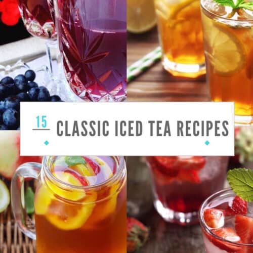 15 classic iced tea recipes 4 different glasses of iced tea