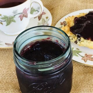 earl grey jam with tea and biscuit