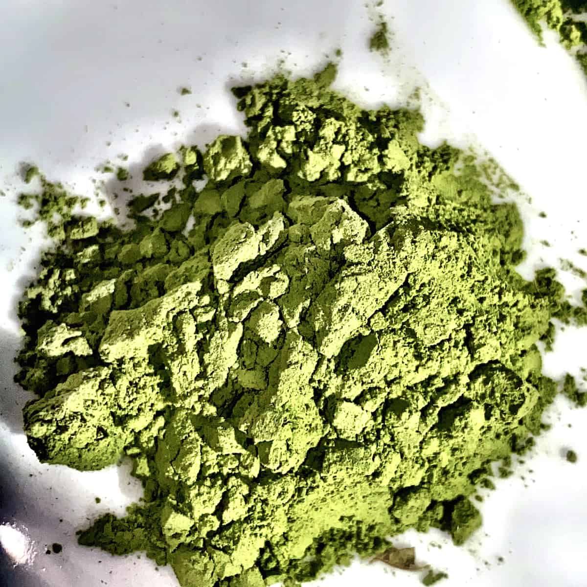 closeup of matcha powder