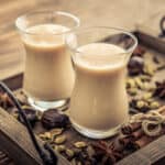 masala chai recipe drink in glasses with spices